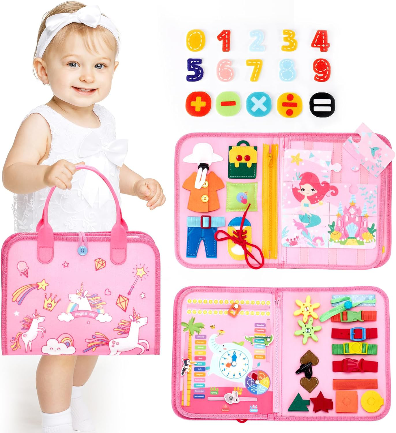 Montessori Toys for 3+ Year Old Preschool Educational Learning Activities Toddler Travel Toys